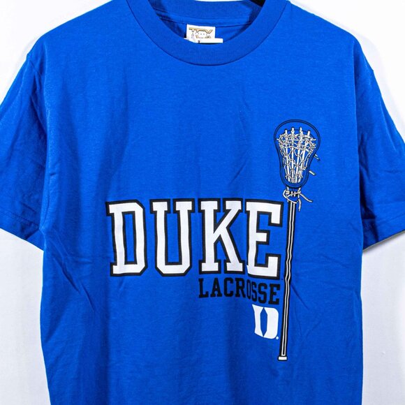Duke University Lacrosse T-Shirt Medium Y2K College Sports NCAA - Picture 3 of 8